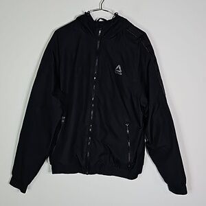 Reebok small black zip up hooded jacket